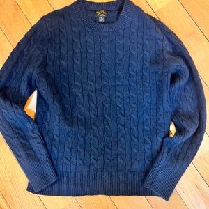 J. Crew Men's Deep Blue Cable Knit Sweater